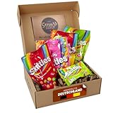 Genussleben Box mit 600g Skittles zum Naschen und Teilen für Familie, Freunde und Genießer. Kaubonbons Dragees als Geschenk oder Süße Auszeit