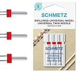 SCHMETZ Nähmaschinennadeln 3 Zwillings-Universal-Nadeln...