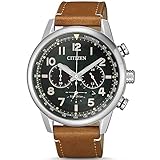 Citizen Herren Analog Eco-Drive Uhr mit Leder Armband CA4420-21X