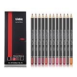 Matt Lipliner Set│12 Farben wasserfest Lippenkonturenstift dauerhafte, weiche, matte und sanfte Lippen Makeup Stifte Lip Liner Pencil von Linble