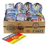 OLShop AG Ostpaket Rügen Fisch mit 10 Produkten der DDR inkl. Karte Geschenkidee, Fischpaket Geschenkset Ostprodukte