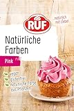 RUF Natürliche Farben Pink, natürliche Lebensmittelfarbe aus Rote-Bete-Saftkonzentrat, zum Färben von Teig, Fondant & Cremes, glutenfrei & vegan, 1x8g
