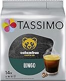 Tassimo, 70 Kapseln, Kaffee Lungo Columbus, kompatibel mit TASSIMO-Maschinen, 70 Lungo-Kaffees, ausgewogen und cremig, 5 Packungen mit je 14 Pads