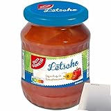 Gut&Günstig Letscho Paprika in Tomatensauce nach ungarischer Art (680g Glas) + usy Block
