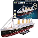 Revell RMS Titanic LED Edition 3D Puzzle | Detailgetreue Nachbildung des legendären Schiffs | Historisches Sammlerstück | Atmosphärische LED-Beleuchtung | Teileanzahl 266 | Ab 10 Jahren