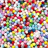 1100 Stück Mini Pompons Bunt, 10mm Bunte Pompons zum...