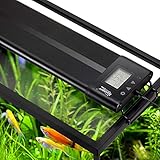 hygger Aquarium LED Beleuchtung,60W Vollspektrum Aquarium Beleuchtung mit LCD Einstellung, Sunrise Sunset Moon und DIY Modus, Einstellbare Timer Aquarium Licht mit 7 Farben für 91-106cm Aquarien