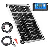 30W Solar Panel Kit 12V Akku Ladegerät + 10A PWM...