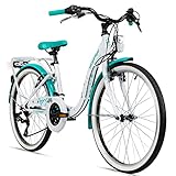 Bergsteiger Atlantis 20, 24 Zoll Kinderfahrrad, geeignet für 6,7, 8, 9, 10, 11 Jahre, StVZO, Shimano Schaltung, Mädchen-Fahrrad mit Dynamo-Licht