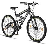 Licorne Bike Strong 2D Premium Mountainbike in 27,5 Zoll - Fahrrad für Jungen, Mädchen, Damen und Herren - Scheibenbremse vorne und hinten - 21 Gang-Schaltung - Vollfederung