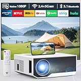 ZDK Neuer Mini Beamer 2024 4K-Unterstützung Full HD 1080P 5G WiFi projektor mit 20000 Lumen für Heimkino kompatibel mit Smartphones/TV-Stick/PS5 /Switch