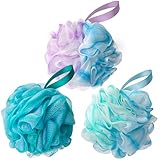 Luffa Schwamm 3er Pack - Badeschwamm mit Peeling-Effekt, Duschschwamm für den Körper, Badebürste inklusive
