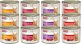 animonda Carny Adult Herzhafte Variation (12 x 200 g), Katzennassfutter für ausgewachsene Katzen, Nassfutter mit 100 % frischen, fleischlichen Zutaten, Katzenfutter ohne Getreide und Zucker