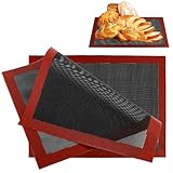 2 Stück Silikonmatte Backen, 40x30cm Backmatte Silikon Backofen, Wiederverwendbar Rutschfestes Backunterlage, Antihaft Dauerbackmatte,Baking Mat Dauerbackmatte,Silikonbackmatte für Backofen,Mikrowelle