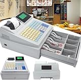 XFQZJG Elektronische Registrierkasse, 81 Tasten Registrierkasse für Kleinunternehmen, 8 Digitale LED-Handelskasse mit Schublade, für Kleinunternehmen/Einzelhandel/Restaurant