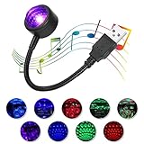 URAQT LED Auto Decke Starlight, USB-Nachtlicht 360° Rotierende Mini Discokugel Autodach Atmosphäre Sternenhimmel Lampe Dachprojektor-Licht Flexible Innere Auto für Party Abend Club Bar Auto