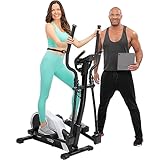 Miweba Sports Profi Crosstrainer MC300 Stepper - Mit App Steuerung - 21 Kg Schwungmasse - Ellipsentrainer - Heimtrainer elektrisch - Pulsgurt - Magnetbremse - Für Zuhause (Weiß Schwarz)