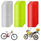 30 Stk Reflektierende Aufkleber,7.8*3cm Sicherheit Warnband,Selbstklebend Reflektor Aufkleber Fahrrad Sicherheit Sticker Sicherheit Reflektorband für Fahrräder,Kleidung,Helme,Motorrad(3 Farben)