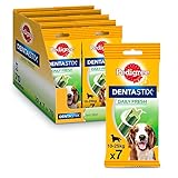 Pedigree DentaStix Daily Fresh Zahnpflegesnack für mittelgroße Hunde – Hundeleckerli mit Aktivwirkstoffen für jeden Tag – Für gesunde Zähne und einen frischen Atem – 70 Sticks (10 x 7 Stück)