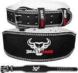 Beast Rage Gewichthebergürtel Leder 10 verstellbare Löcher Gepolsterte Gym Gürtelschnalle Bodybuilding Powerlifting Fitness Training Stärke Gewichthebergürtel Männer Frauen