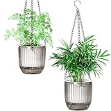 Calvalor 11.5cm 2er Set hängepflanzen Topf Hängeblumentöpfe aussen Hängeampel außen blumenampel hängend innen hängetopf für Pflanzen Hängetöpfe hängender blumentopf hängend hänge blumentöpfe hängende