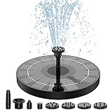 AISITIN Solarbrunnen für Draussen, 2.5W Solar Springbrunnen für Außen mit 6 Sprüh Effekten, Solar Teichpumpe mit 4 Stützstangen Solar Schwimmender Fontäne Pumpe für Garten,Teich,VogelBad,Wasserspiel