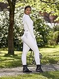 Turnierreithose Reithose Turnier High Waist Hochbund Reiterhose Voll Grip 36 38 40 42 44 46 Weiß Stick Vollgrip (44)