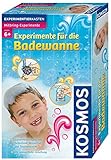 Kosmos 657130 Experimente für die Badewanne, Experimentierspaß mit Seifenboot, Wasserrad und Taucherglocke, Experimentierset für Kinder, Badewannen-Spielzeug für Mädchen und Jungen ab 6 Jahre