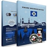 Generisch Hamburger SV Premium Adventskalender gefüllt mit Schokolade - Plus Aufkleber und Lesezeichen Wir lieben Fußball