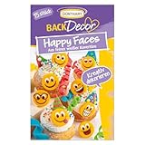 Günthart BackDecor | 15 Happy Faces | aus weißer Schokolade | Tortenaufleger | fröhliche Gesichter | unterschiedliche Motive