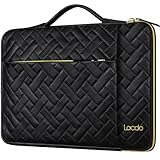 Lacdo 360° Rundumschutz Laptop Tasche Hülle für 14 Zoll Neu MacBook Pro M3 Pro Max/M3/M2 M1 Pro Max A2992 A2918 A2779 A2442, 13 Zoll MacBook Pro, Surface Laptop 5 4 3 2, Elegantes Schwarz