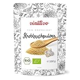vinativo Knoblauchpulver BIO – fein granuliert – 500g – Knoblauch gemahlen – Bio-Qualität – aus kontrolliert biologischem Anbau