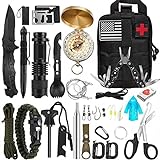 Survival Kits Emergency Kit and First Aid Kit Survival Gear with Tactical Lifesaving Tools-kit Great for Travel Hiking Fishing Boating Wilderness Adventure Other Activities.