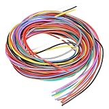 QUARKZMAN 26 Spurweite Silikon Draht 26AWG Elektrische Draht Litzenleiter Flexibel Verzinnt Kupfer Draht Hohe Temp Hakendraht 10 Farbe 1.5m/4.92ft für Auto Modell Elektrogeräte 10Stk