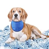 Comfpet Kühlende Halstuch für Hund, Hunde Bandana, Kühlende Hundehalsbänder kühlhalsband für Hunde, Kühlendes Hundehalsband, Kühlendes Halstuch für Hunde Sommer, Blau M