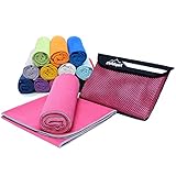 gipfelsport Mikrofaser Handtuch - Microfaser Handtücher Set, Strandtuch, Badetuch I groß, schnelltrocknend I für Sport, Beach, Reise, Outdoor, Camping I leicht, dünn, klein I 80x40cm I Fuchsia