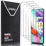 Didisky [4 Stück Schutzfolie Kompatibel mit Samsung Galaxy A51,9H Hartglas, Keine Blasen, High Definition Schutzfolie, Einfach anzuwenden, Fall-freundlich