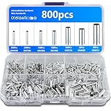 800 Stück Aderendhülsen Set, Unisoliert Aderendhülsen...
