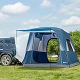 PORTAL Heckzelt 4-5 Personen 2 in 1 Auto Zelt mit Sonnensegel 305x245x220cm 2000mm wasserdicht Familienzelt Festivalzelt für Auto Reise Camping