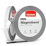 GAUDER Magnetband selbstklebend | Magnetstreifen mit extra starkem Kleber | Magnetklebeband (3 m)