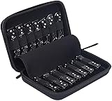 Messertasche für Butterfly Taschen Messer,Schwarz Messerkoffer mit 11 Steckplätzen,Messertasche Kochmesser,Messer Vitrine für Survival, Tactical,Outdoor, EDC-Mini-Messer Feststehendes Messer(Nur Box)