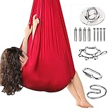 Schaukeltuch Therapieschaukel Kinder Indoor Outdoor - 360° Drehend Elastisch Knuddeln Kinder Schwingen Hängematte Therapie Schaukel Geschenke für Kinder Jungen Mädchen mit Autismus ADHS SPD Asperger