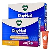 Wick DayNait Erkältungsmittel gegen Fieber, Kopfschmerzen, verstopfte Nase, laufende Nase, Gliederschmerzen I Sparset mit give-away von Pharma Perle (2 x 16 St.)