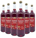 Bleichhof Cranberry-Saft (100% vegan) - frei von Zusätzen« Cranberry-Direktsaft ohne Zuckerzusatz- Qualität vom Familienbetrieb (6x0,72L)