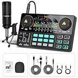 MAONO MaonoCaster Lite AU-AM200-S1 All-in-One Waladocaster Set mit 3,5mm Mikrofon für Live-Streaming, Podcast-Aufnahme, PC, Smartphone