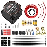 12V/140A BSR Trennrelais, Dualer Batterietrenner VSR, Vollautomatisches Batterie Trennrelais mit LCD Display, Spannungsempfindliches Relais für Auto, Wohnmobil, LKW, SUV, ATV, Boote