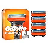 Gillette Fusion 5 Rasierklingen, 4 Ersatzklingen für Nassrasierer Herren mit 5-fach Klinge