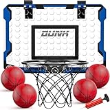 TEMI Basketballkorb Indoor, Mini-Basketballkorb mit 4 Bällen, über die Tür Basketballbrett für Kinder und Erwachsene, Basketball-Spielzeug für Jungen Mädchen Alter 3 4 5 6 7 8 9 10 11 12
