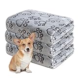 Gorgelly 1 Pack 3 Hundedecke, Weiche Fleece Hundedecke Waschbar, Hundedecke Flauschig, Katzendecke Haustierdecke für Kleine Mittlere Hunde Katzen, Sofaschoner für Hunde, Hundedecke Sofa, 80x60cm