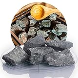 Schicker Mineral – 20 kg Diabas Saunasteine für den Saunaofen – hochwertige Aufgusssteine aus Deutschland – für Elektroofen & Holzofen geeignet – hohe Wärmespeicher- & Widerstandsfähigkeit (Ø 5-8 cm)